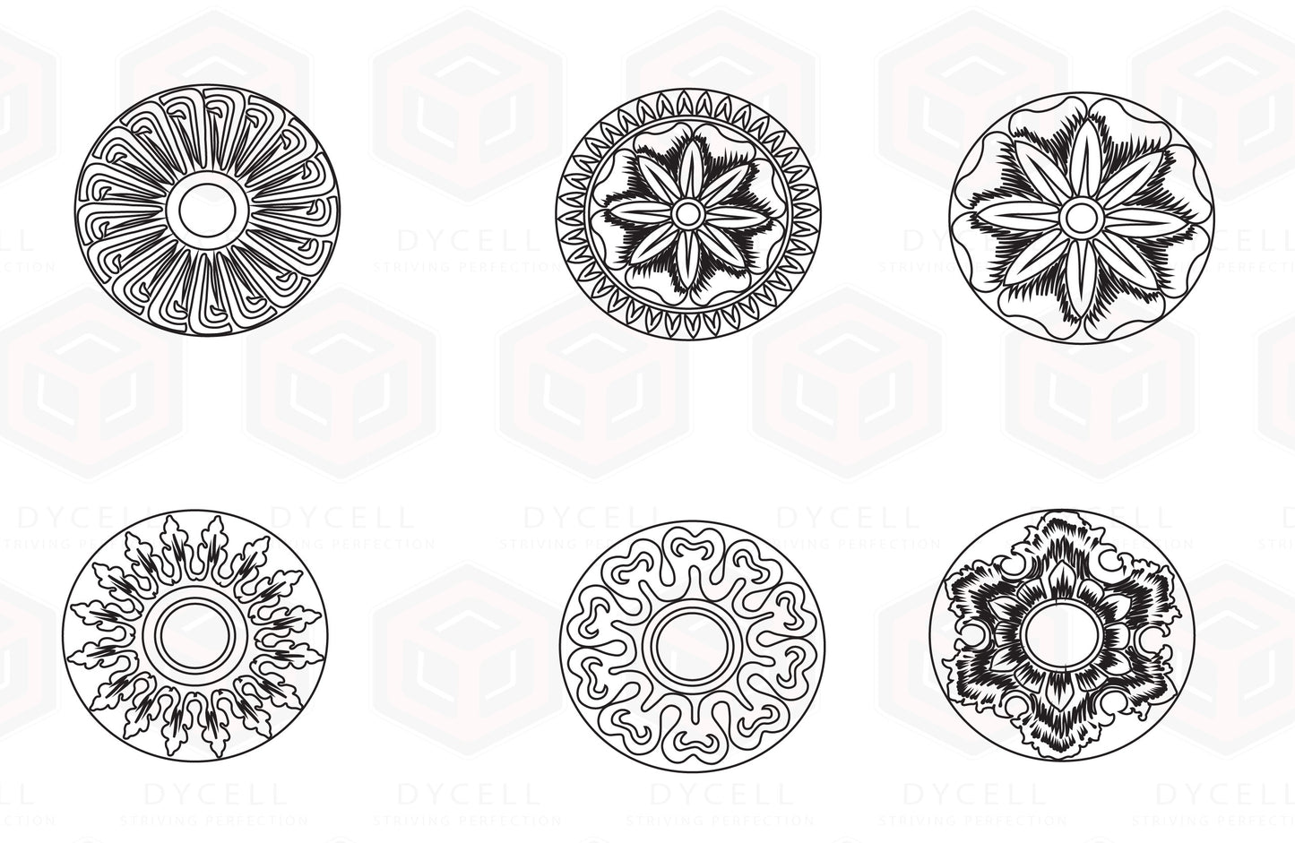 Screws engraving vector