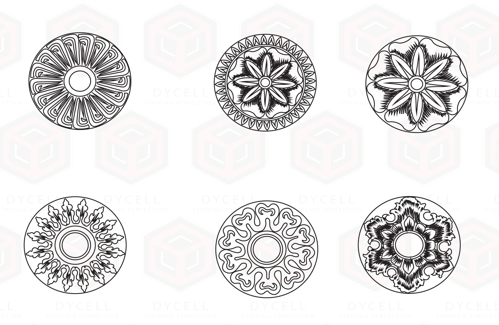 Screws engraving vector