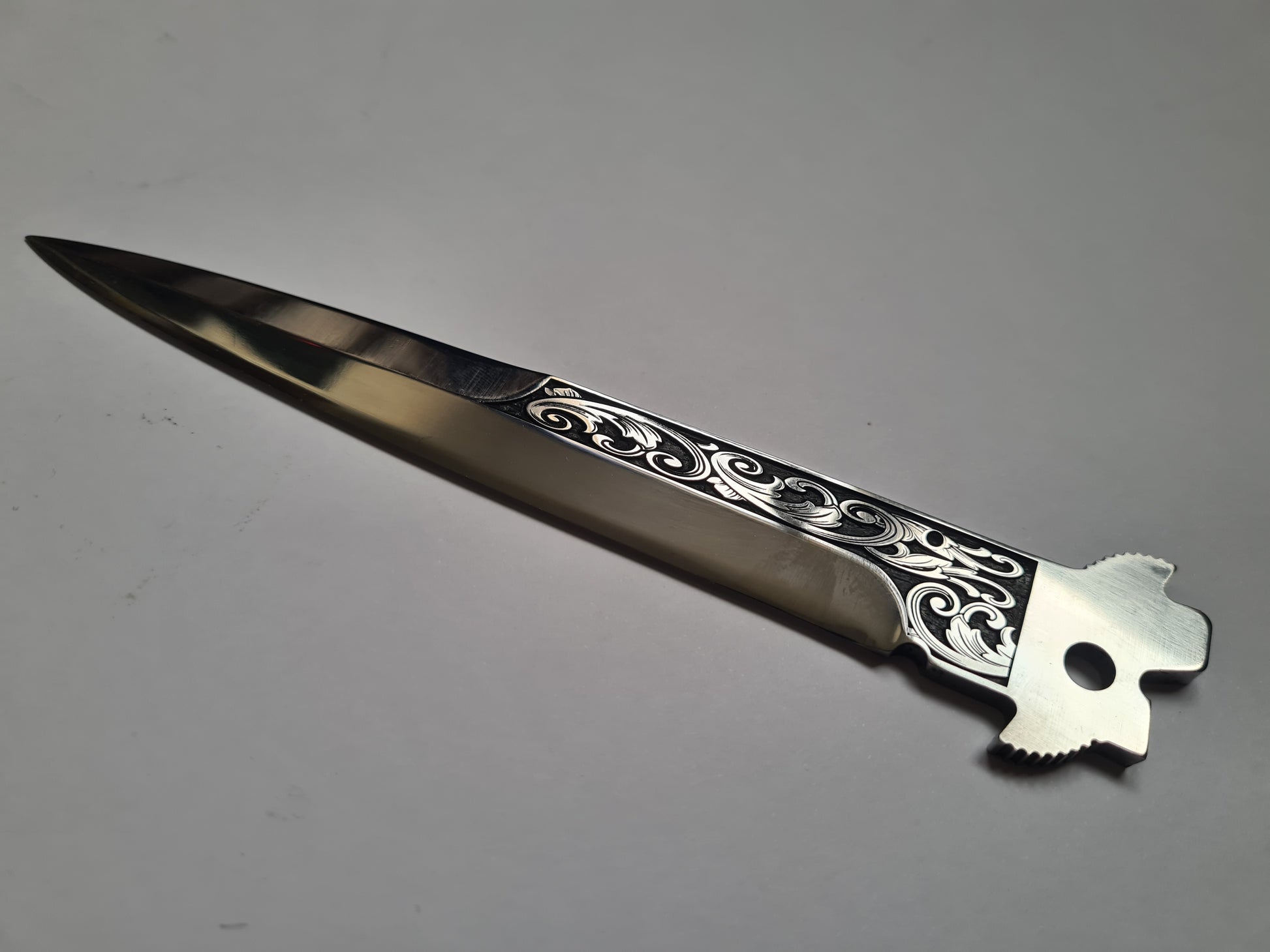 Engraved cold steel