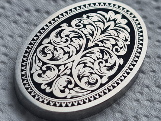 engraved rifle stock grip cap