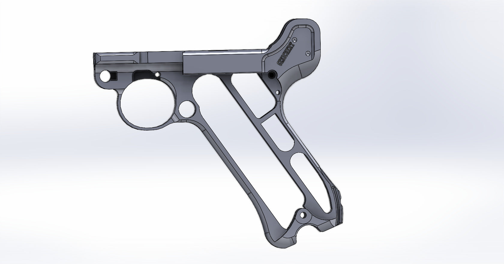 3D model - Luger P08 standard frame – DYCELL